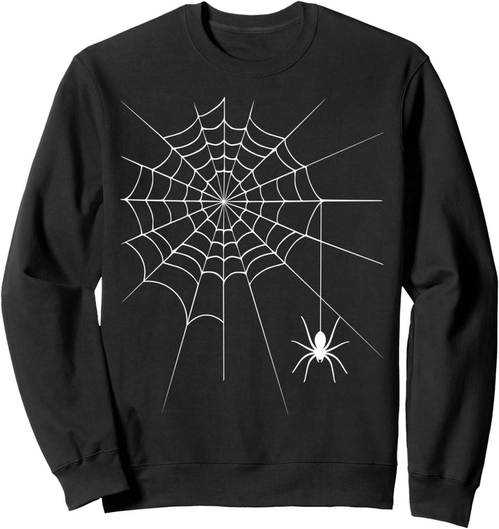 Creepy Crawling Spider And Web Halloween Sweatshirt