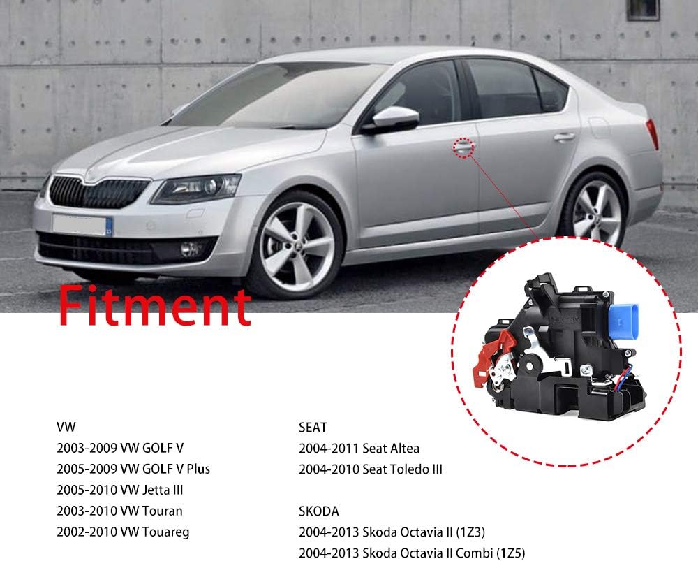Golf 5 Türschloss Vorne Links, OTUAYAUTO Schloss Stellmotor mit Zentralverriegelung für Altea Touran