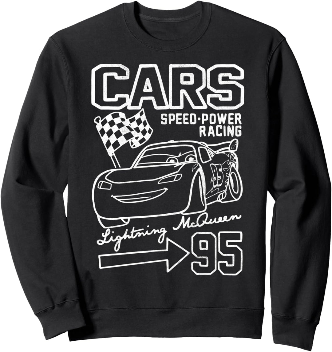 Disney Pixar Cars Lightning McQueen Speed Power Racing Sweatshirt