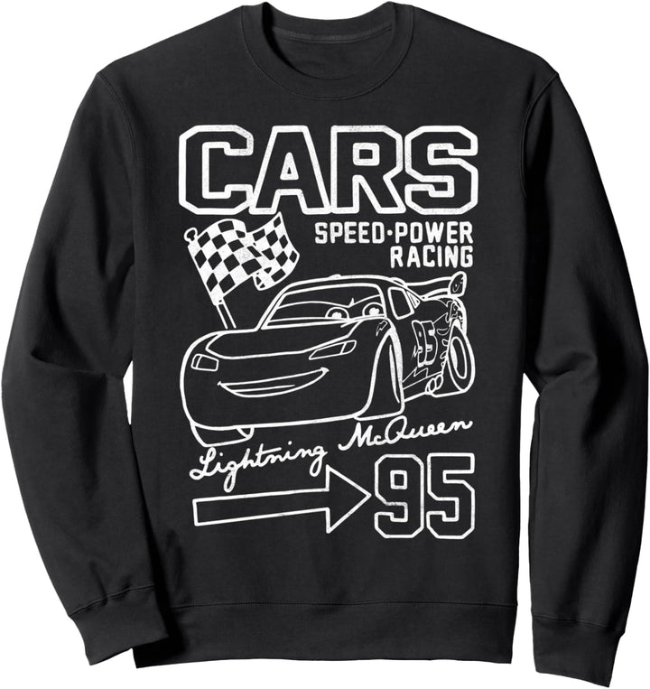 Disney Pixar Cars Lightning McQueen Speed Power Racing Sweatshirt
