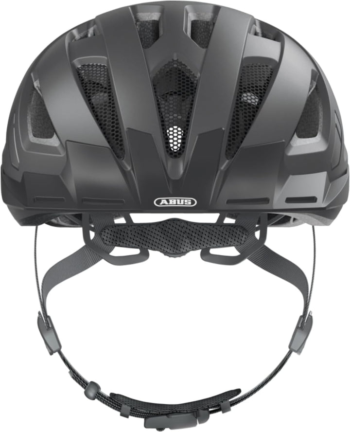 ABUS Stadthelm Urban-I 3.0 - Fahrradhelm mit Rücklicht, Schirm und Magnetverschluss - für Damen und