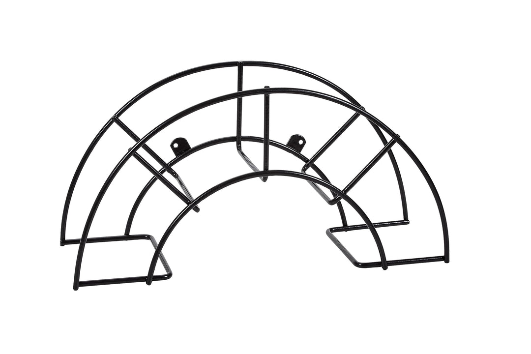 Grosser Schlauchhalter aus Stahl mit schwarzer Kunststoffbeschichtung, 46,5x16,5x24 cm