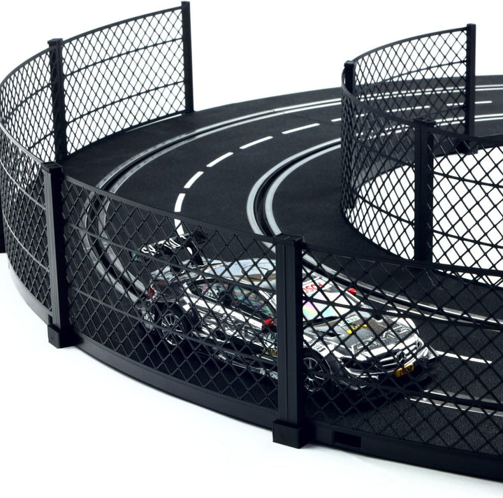 Overdrive-Racing Fangzaun System Schwarz 1m Kompatibel mit Carrera Digital 124 132 EVO Kurven Gerade