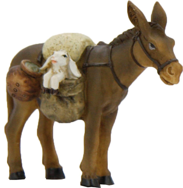 FADEDA Esel mit Schaf/Höhe:10 cm/handbemalt/detailgetreue Krippen Figuren - Weihnachten Tisch Dekora