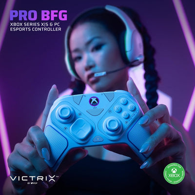 PDP Victrix Pro BFG drahtlos Controller: White For Xbox Series X|S, Xbox One, and Windows 10/11 PC