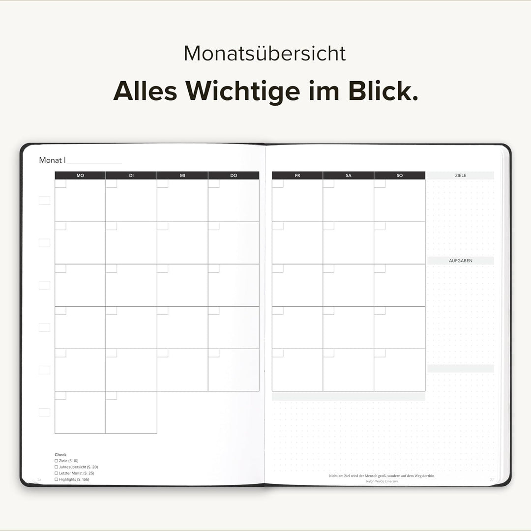 Pareto Planer (undatiert) – Perfekt organisiert Ziele erreichen, Produktivität steigern, gute Gewohn