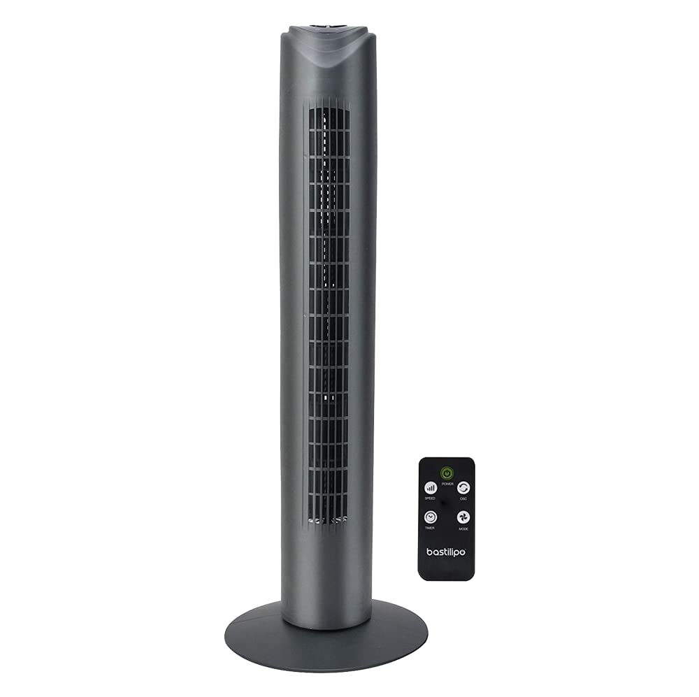 Bastilipo - Turmventilator mit Fernbedienung, 50W Leistung - 3 Geschwindigkeiten, Sagres