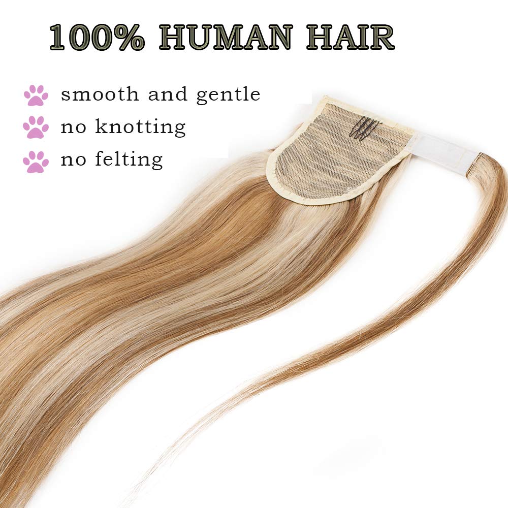 SEGO Pferdeschwanz Echthaar remy human Haarteil Zopf extensions Ponytail Haarverlängerung clip in Po
