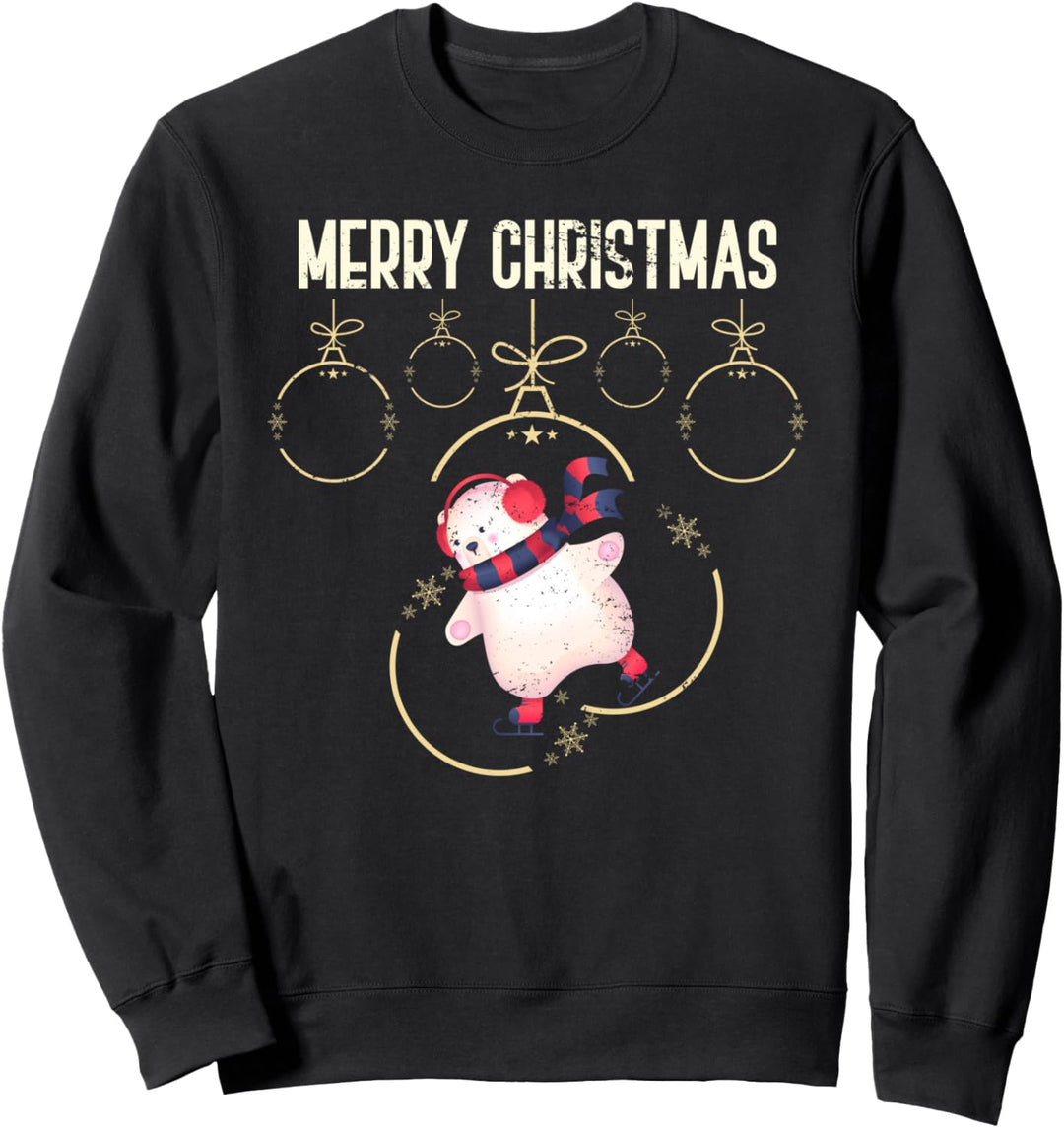 Kinder Geschenk zu Weihnachten Niedlicher Eisbär Sweatshirt