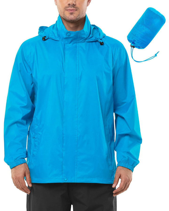 Outdoor Ventures Regenjacke Herren Wasserdicht Ultraleichte Dünne Faltbare Regenmantel Atmungsaktiv