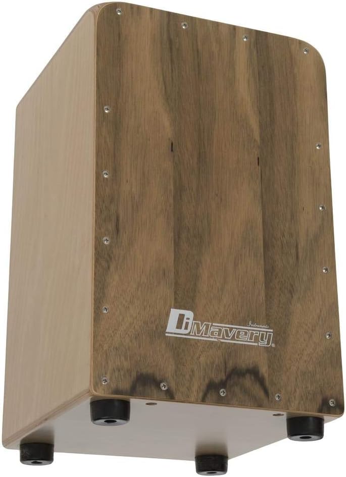 DIMAVERY CJ-520 Cajon, Nussbaum | Mit Snareeffekt | Inkl. gepolsterter Tasche mit Schultergurt