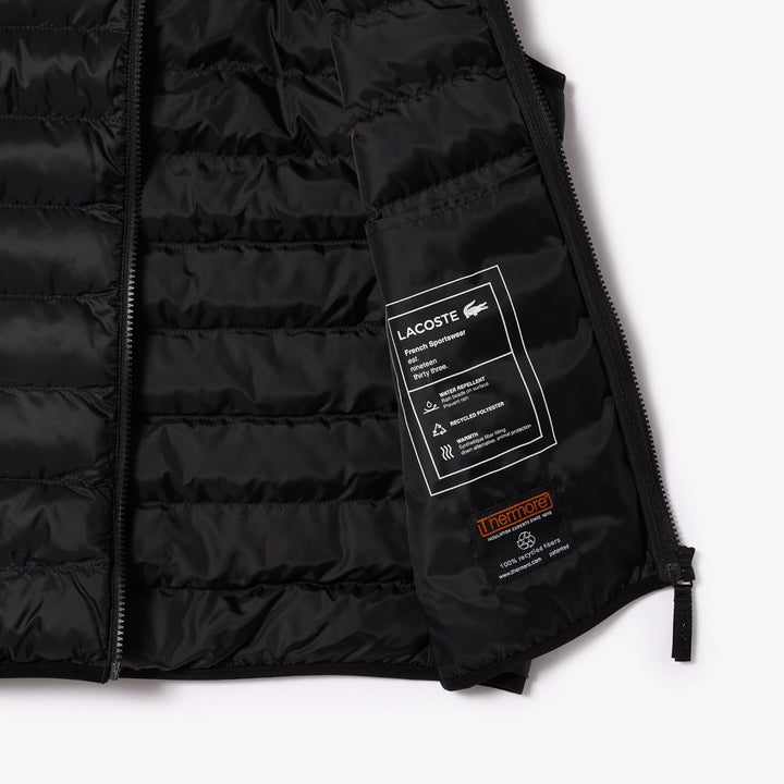 Lacoste Herren Ärmellose Daunenjacke S Schwarz, S Schwarz