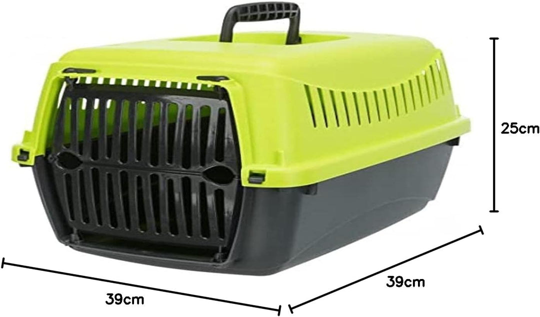 Trixie - Transportbox Capri – Grösse XXS (26 × 25 × 39 cm) – Material: Kunststoff – Farbe: Grau/Grün