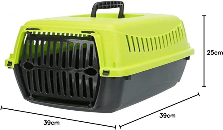 Trixie - Transportbox Capri – Grösse XXS (26 × 25 × 39 cm) – Material: Kunststoff – Farbe: Grau/Grün