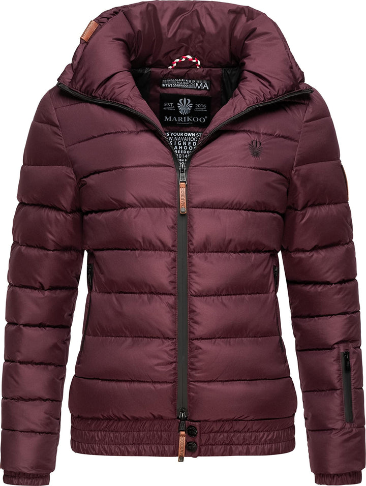 MARIKOO Damen Winter Steppjacke Poison XS-XL XS Wine, XS Wine