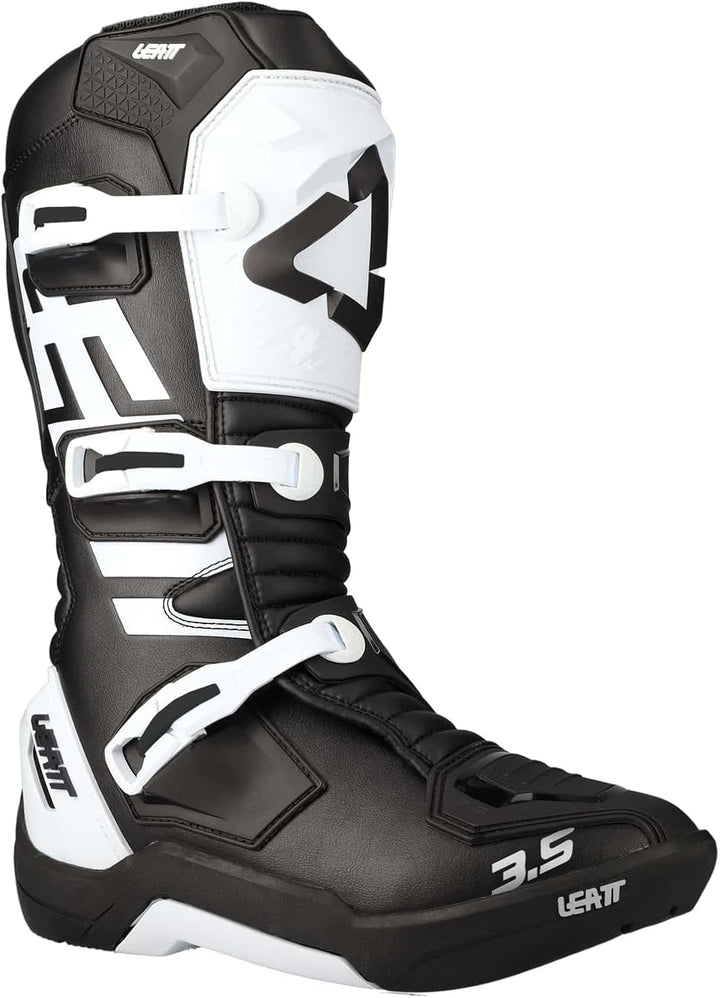 Leatt Unisex Motorradstiefel, 33 EU Schwarz Wei&#xDF;