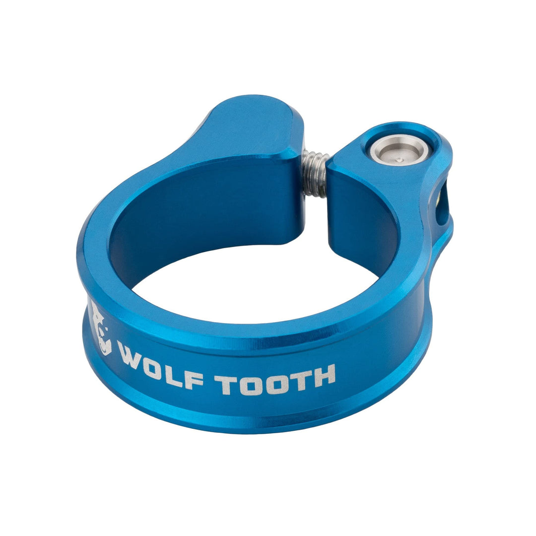 Wolf Tooth Collier de serrage pour tige de selle usiné avec précision Blau 26.8/29mm, Blau 26.8/29mm