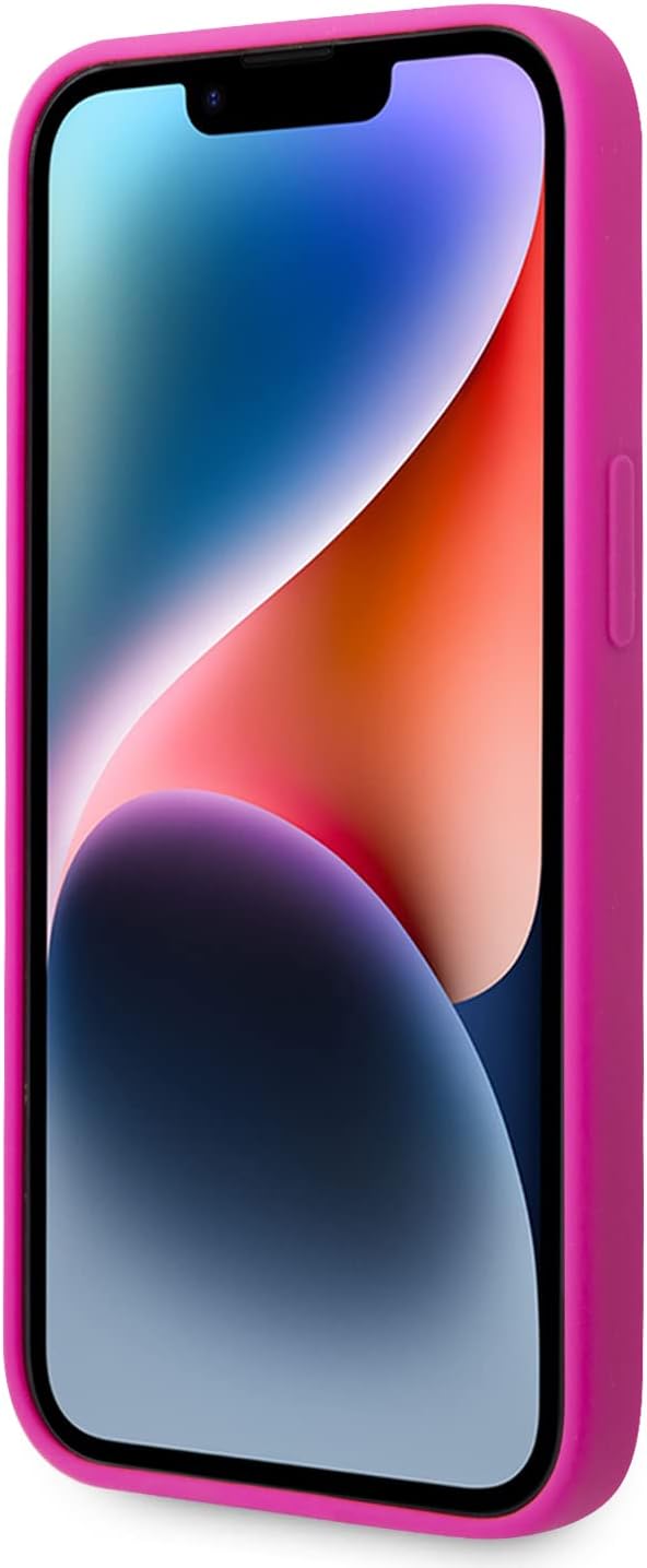 Guess GUHCP14MSLSMF hülle für iPhone 14 Plus 6,7" Fuchsia/Fuschia Hard case Silicone Vintage Gold Lo