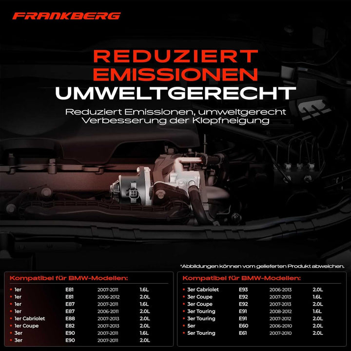 Frankberg AGR-Ventil Kompatibel mit 1er E81 3er E90 3er Touring E91 5er E60 5er Touring E61 2006-201