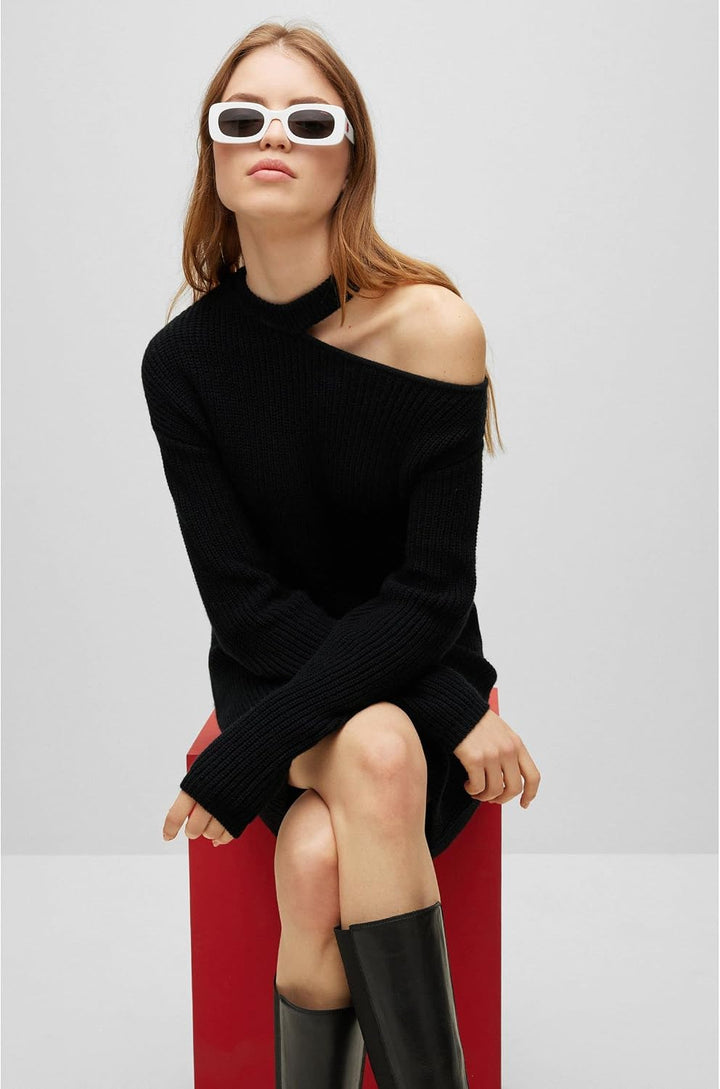 HUGO Damen Sondellia Dress M Black1, M Black1