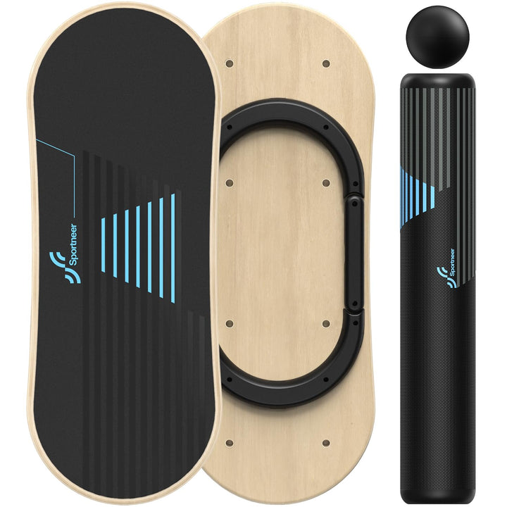 Sportneer Balance Board, 7 Modi Wackelbrett Indoorboard Skateboard Surf Balance Board mit verstellba