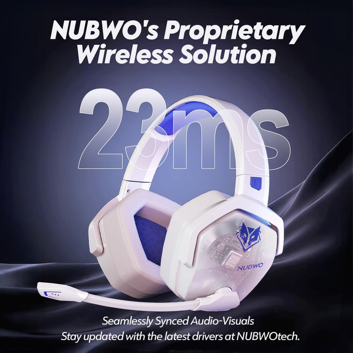 NUBWO G06 Dual Wireless Gaming Headset mit Mikrofon für PS5, PS4, PC, Mobile,NS: 2.4 GHz Wireless +