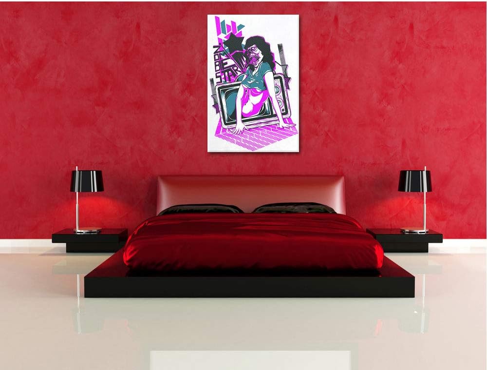 Shes alive white Leinwandbild Bild auf Leinwand, XXL riesige Bilder fertig gerahmt mit Keilrahmen, K