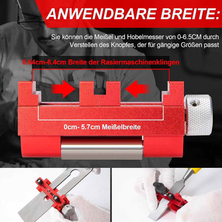Schleifhilfe Stechbeitel,Upgrade Stemmeisen Schärfen,Schärfhalter Schärfhilfe für Holzwerkzeug Schär