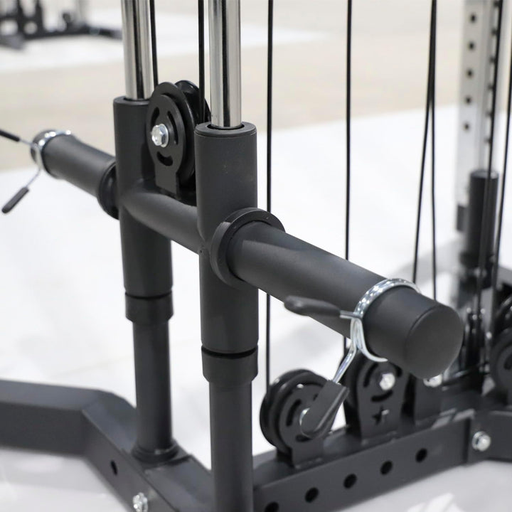Train Hard® Erweiterbare Station Kabelzug Trainer Latzugstation Kraftstation Cross Over mit Klimmzug