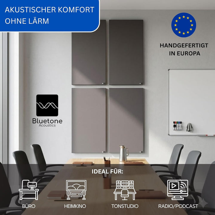 Bluetone Acoustics Wall Panel Pro - Professionel Schallabsorber - Akustikpaneele zur Verbesserung de