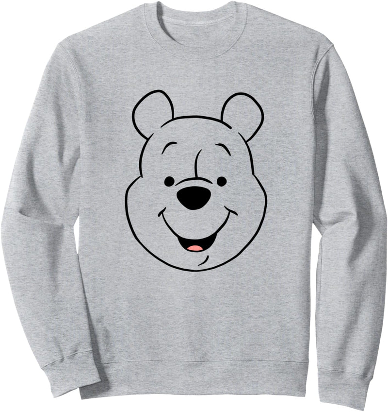 Disney Winnie The Pooh Big Face Smiling Outline Sweatshirt