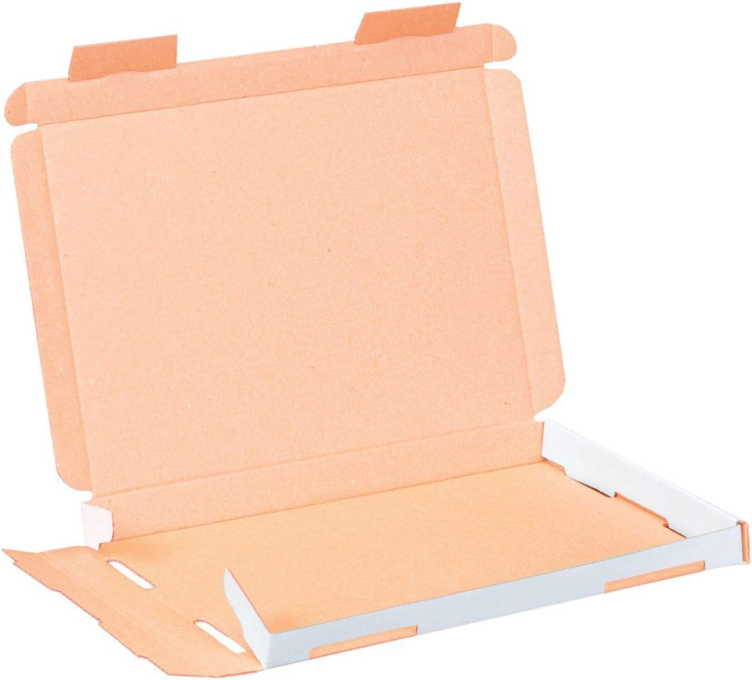 smiley pack 200 Grossbriefkartons 230 x 160 x 20 mm weiss (200 Stück) DIN A5 B5 Grossbrief Versandka