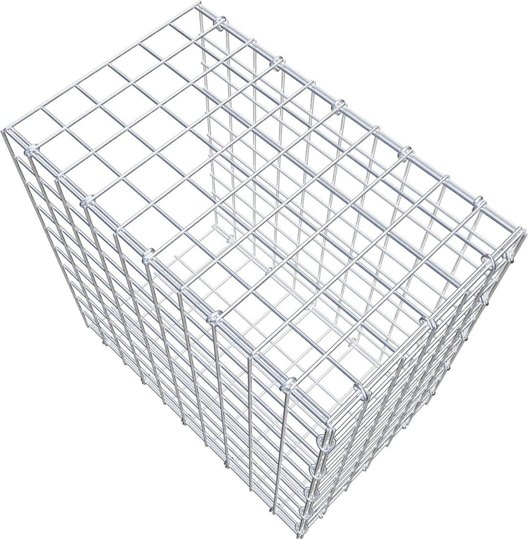 GABIONA Anbau-Gabione Typ2 eckig, Maschenweite 5 x 5 cm, Tiefe 30 cm, Gabione 50 x 50 x 30 cm (L x H