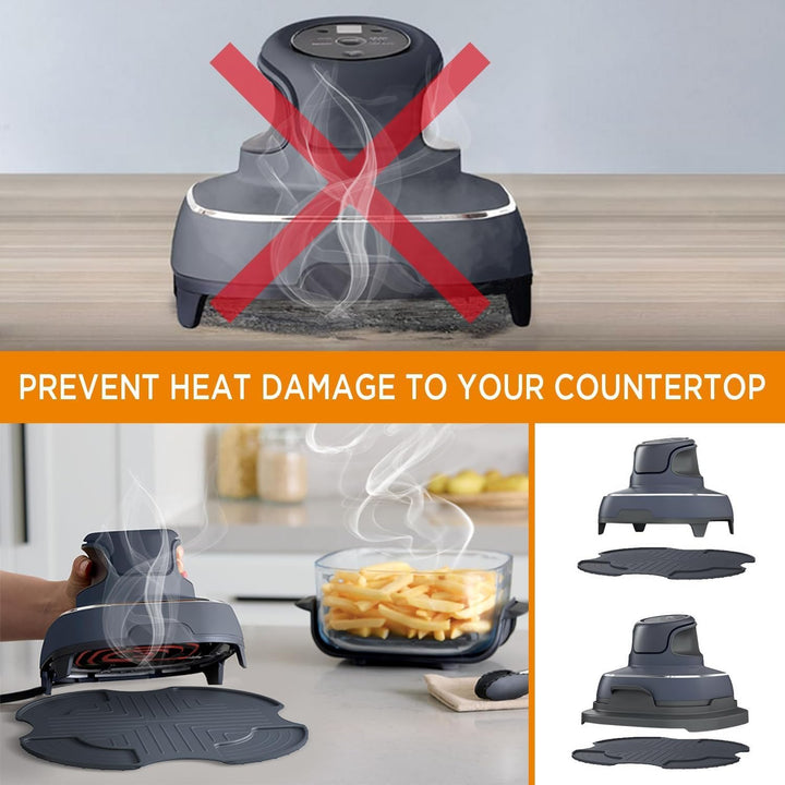 4 Stück Airfryer Zubehör für Ninja Crispi FN101EU, Airfryer Silikonform + Edelstahl Spritzschutz + S