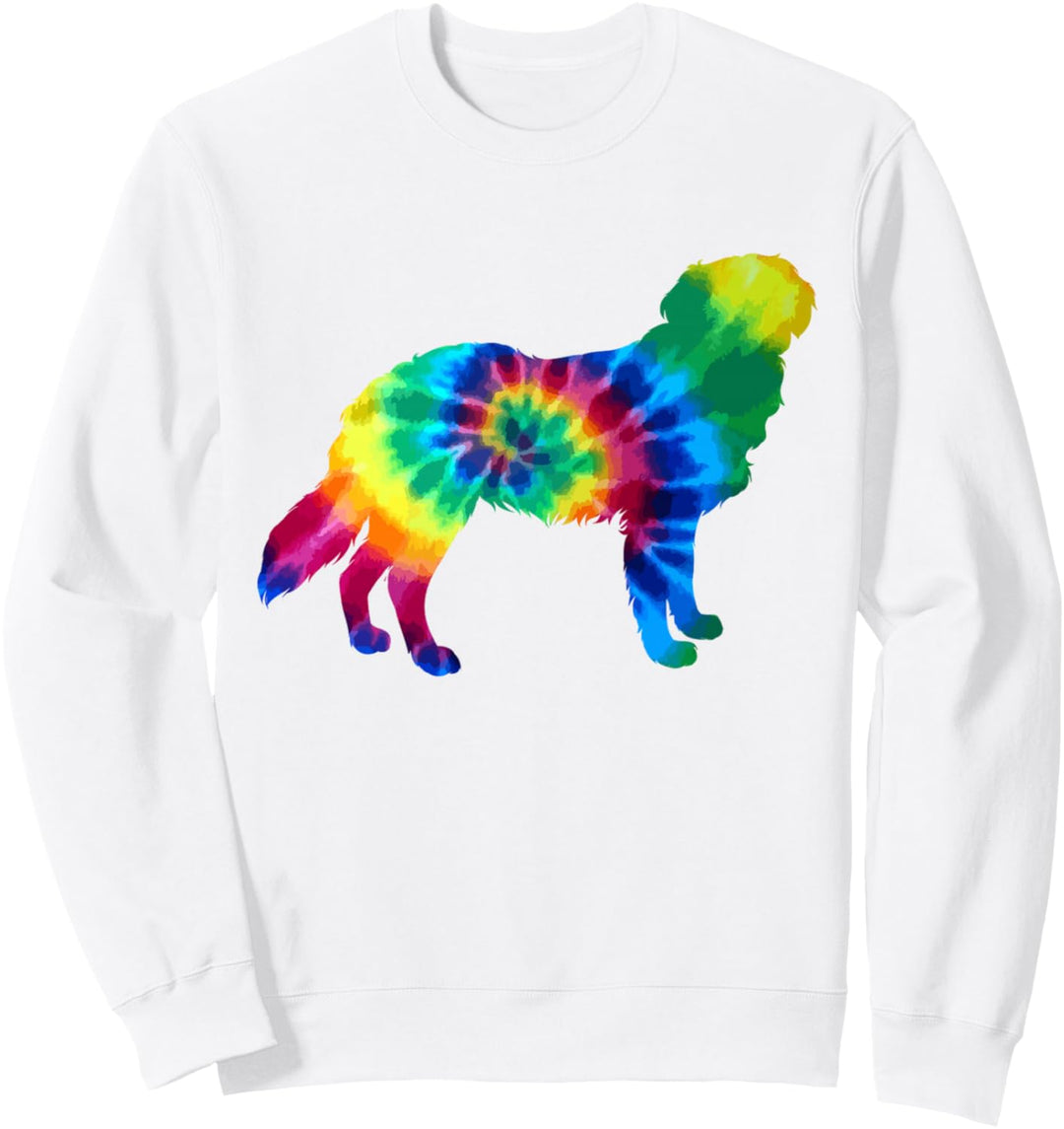 Golden Retriever Tie Dye Vintage Hippie Hund Sweatshirt