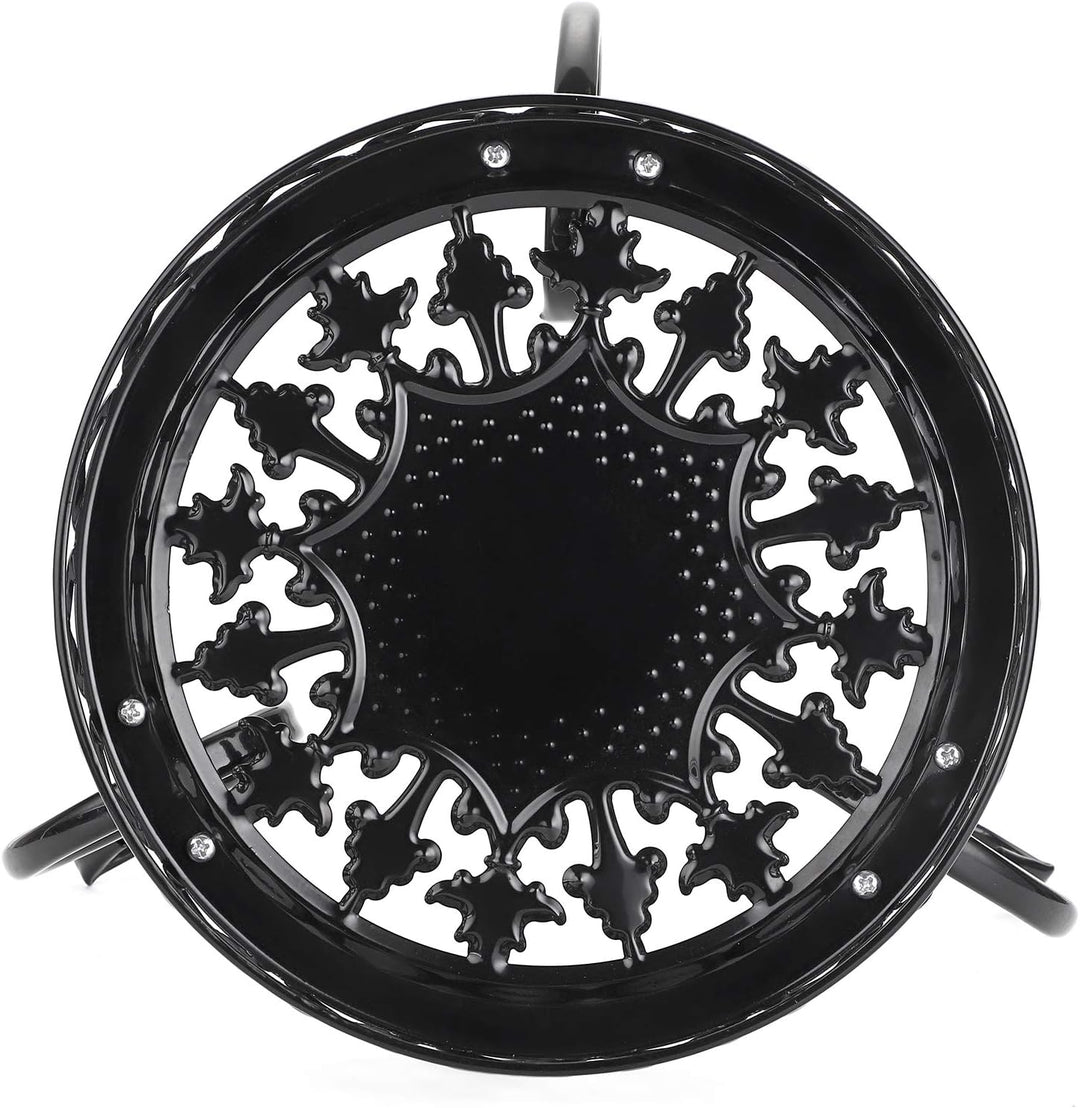 SUMNACON 1 x Kunst-Metall-Pflanzenständer, Blumentopf-Halter für drinnen und draussen, Schwarz (ohne