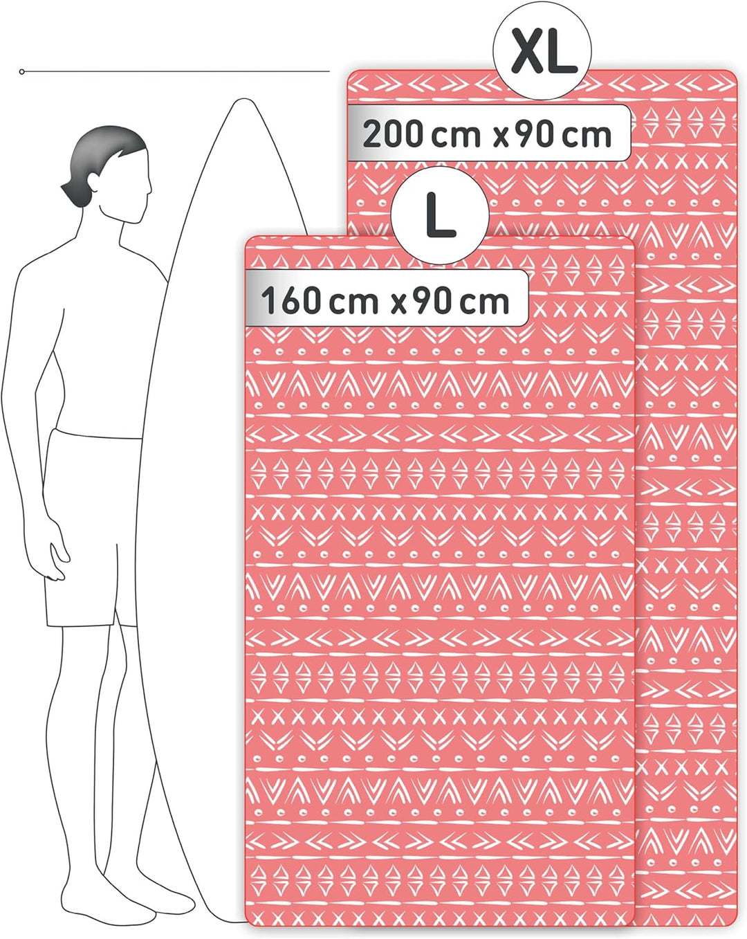 Fit-Flip Strandtuch XXL aus Mikrofaser - leicht und schnelltrocknend - 100% recyceltes Strandhandtuc