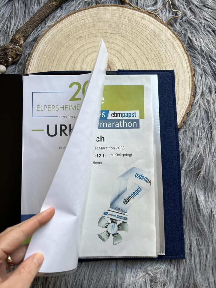 Generisch Urkunden Mappe A4 aus Filz | nach Wunsch mit deiner Sportart personalisiert | hochwertig B