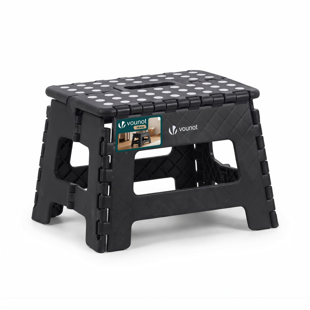 VOUNOT® Klapphocker Faltbar Rutschfester Tritthocker mit Tragegriff, Tragbarer Klapptritt Hocker für
