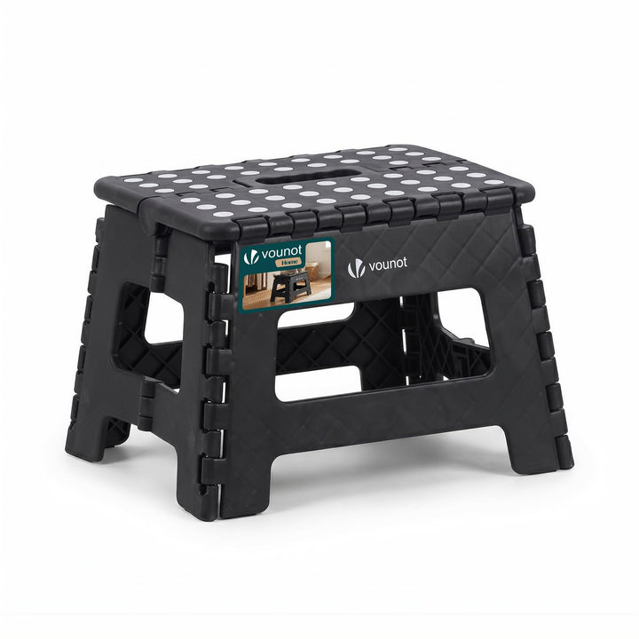 VOUNOT® Klapphocker Faltbar Rutschfester Tritthocker mit Tragegriff, Tragbarer Klapptritt Hocker für