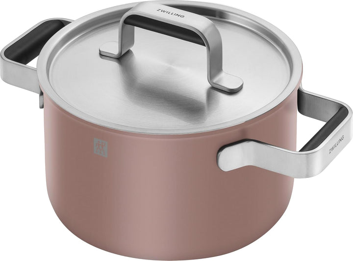 ZWILLING PURE Kochtopfset, 5-tlg, 18/10 Edelstahl, Keramik-Aussenbeschichtung, Stay-Cool-Griffe, Spü