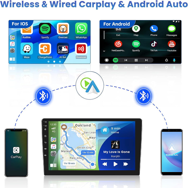 Inefala Autoradio für Peugeot 107/Toyota Aygo/Citroen C1 2004-2014, 2G+64G Android 15, Wireless Carp
