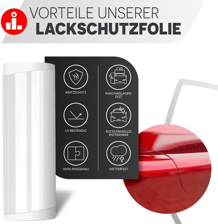 PR-Folia Ladekantenschutz für Toyota Proace City Verso ab Bj. 2020 - TRANSPARENT Zubehör Lackschutzf