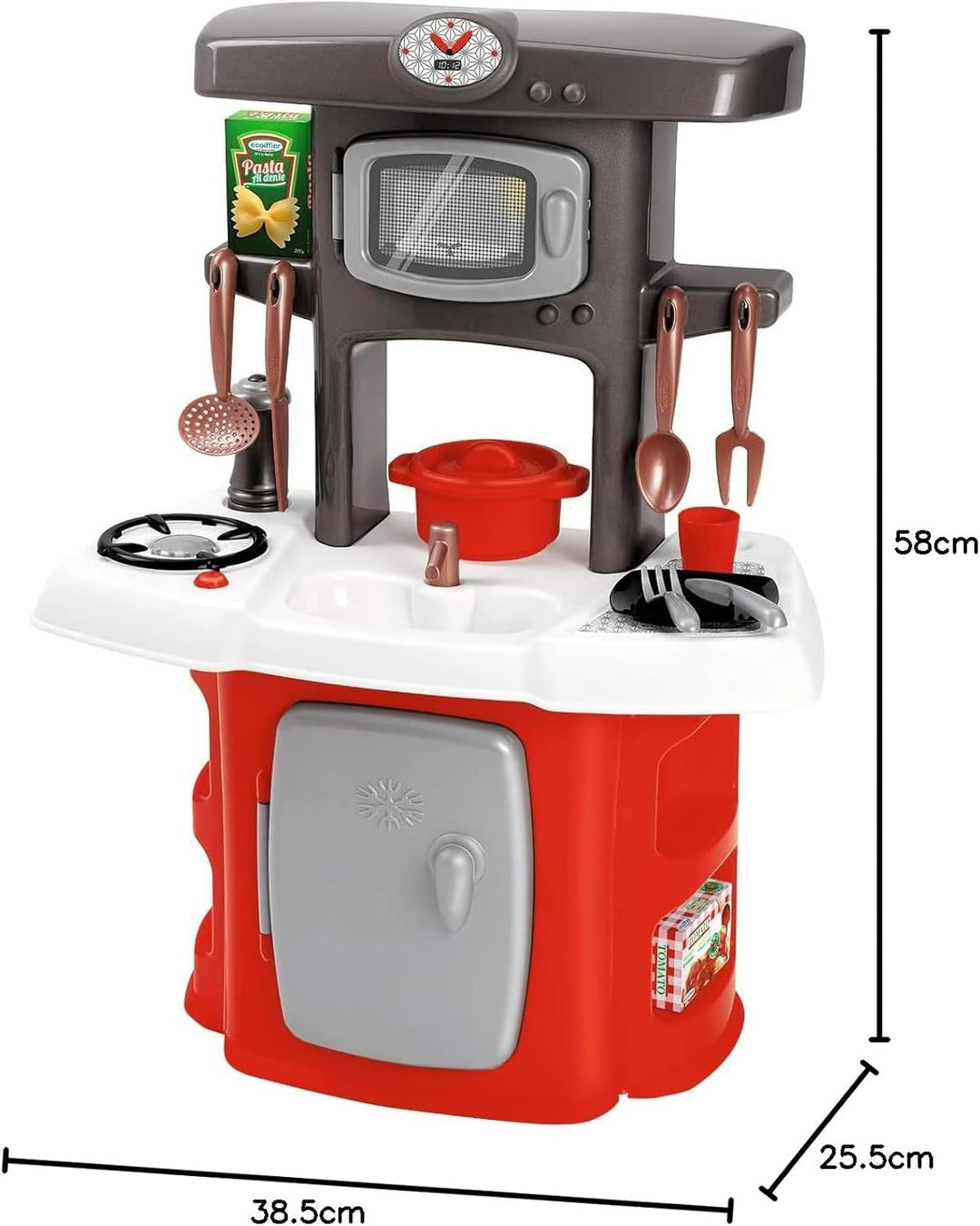 Ecoiffier – kleine Kinderküche – Spielküche im Mini-Format, mit Kühlschrank, Waschbecken, Herd, Spie
