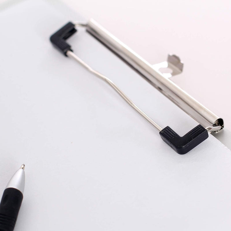 6er Alu Klemmbrett A4 mit gummierter Metalklemme, Schreibbrett DIN A4 mit Aufhängeose, Pad Halter Cl
