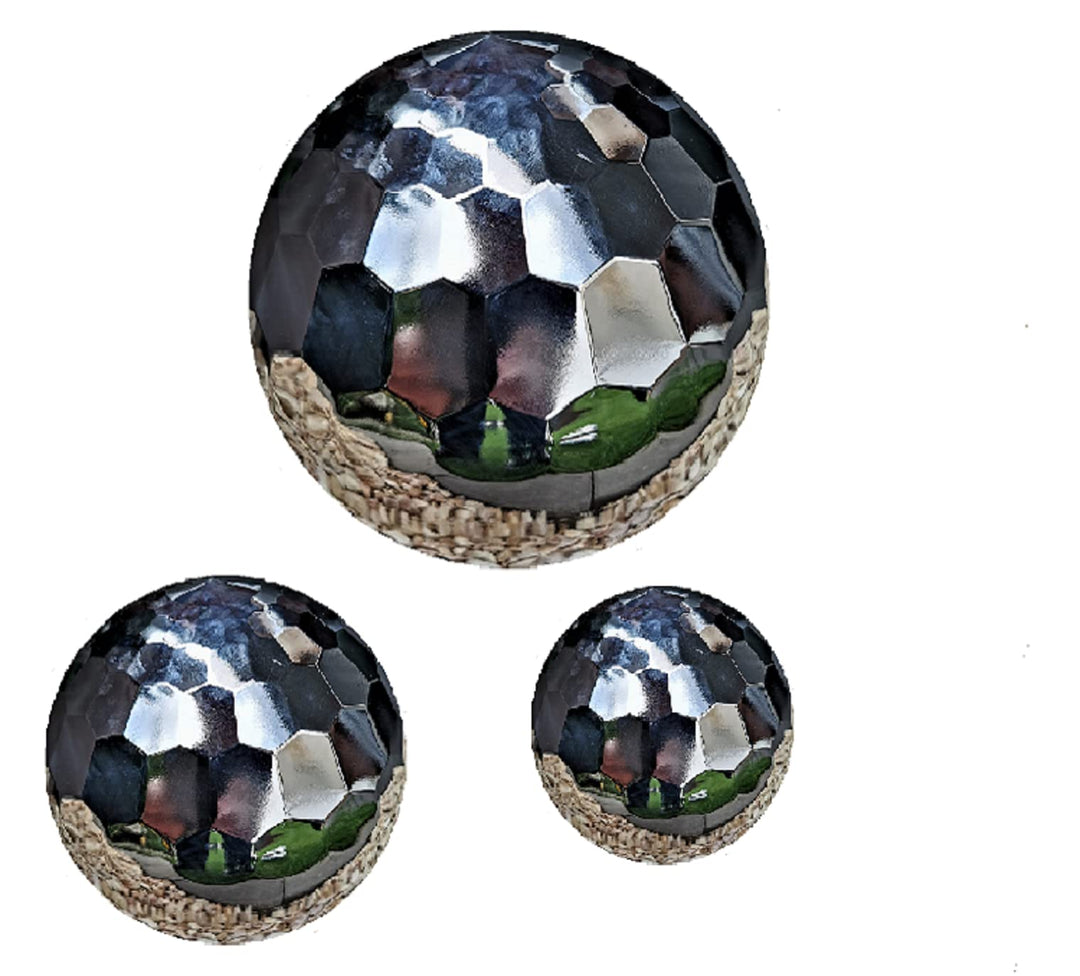 Dekokugel Diamond 3er Set aus Edelstahl 15/10/6,3 cm poliert Dekorationskugel Edelstahlkugel