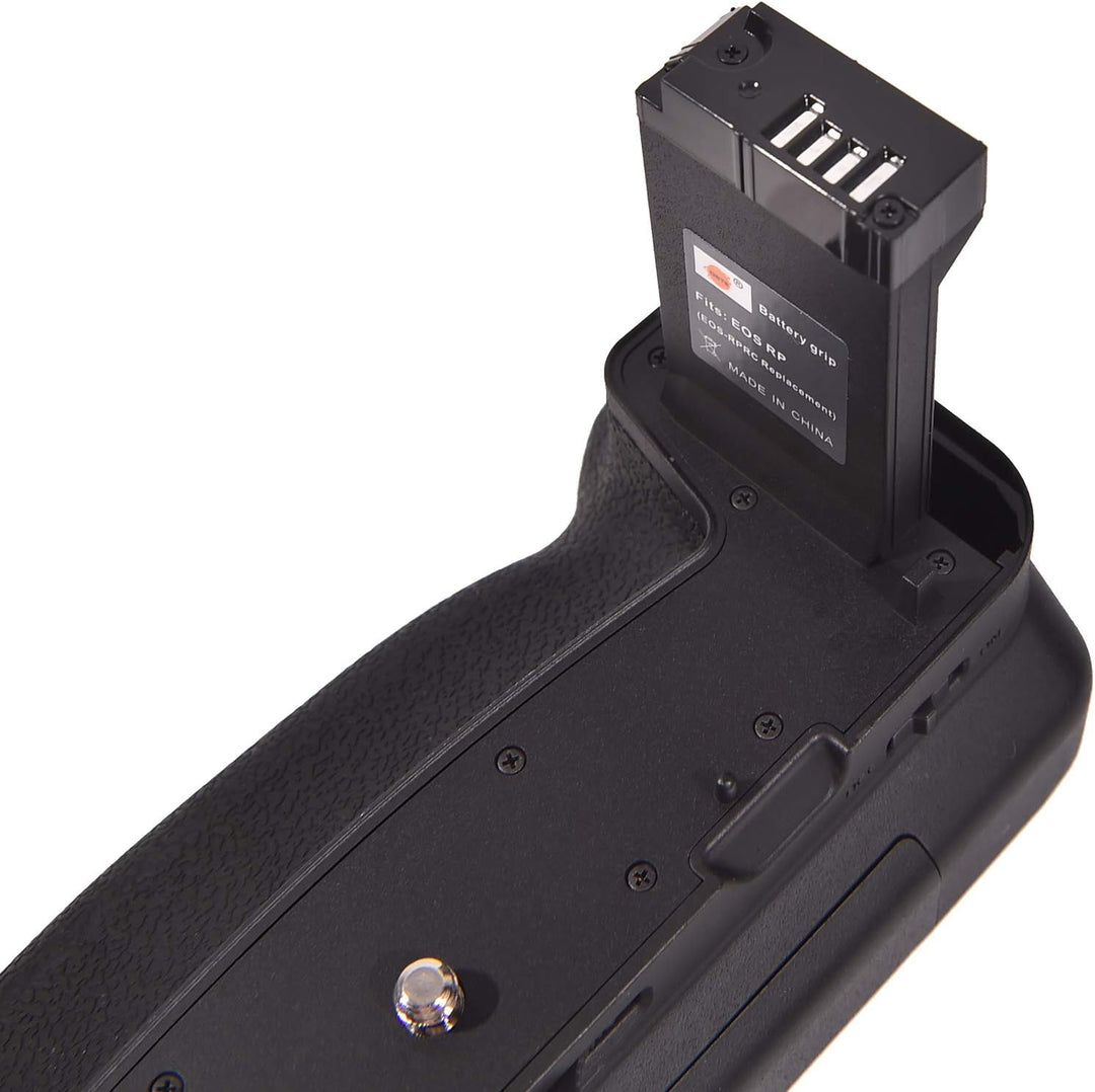 DSTE® Infrarot Fernbedienung Batterie Griff Kompatibel für Canon EOSRP Kamera + 2X Li-ion LP-E17 Bat
