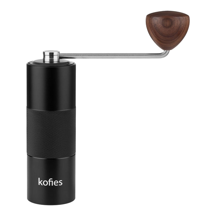 Handkaffeemühle mit Edelstahlmahlwerk und massivem Holzknauf