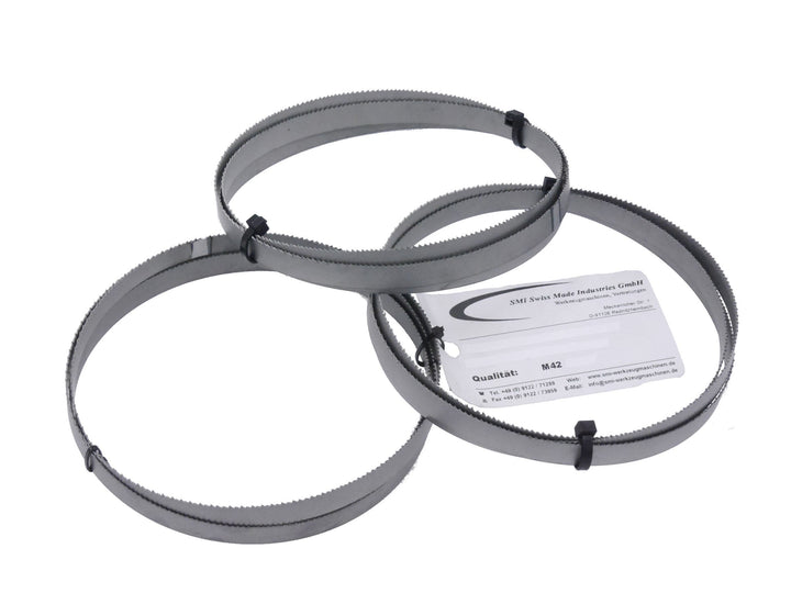 SMI 3er SET Bandsägeblatt Bi-Metall M42 Abmessung 1638 x 13 x 0,65 mm 8/12 ZpZ z.B. für Optimum, Epp
