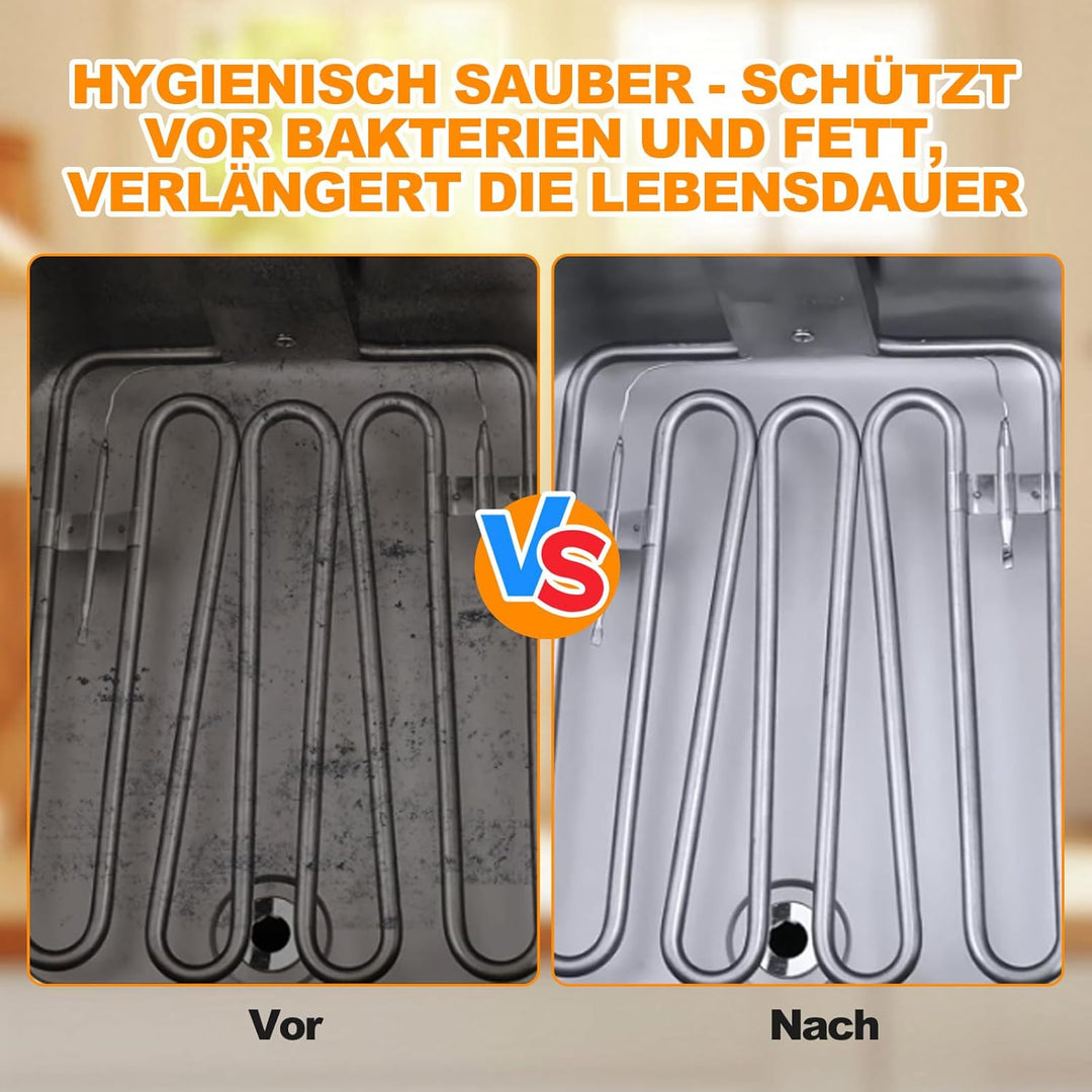 2 Stück Edelstahl Spritzschutz Heissluftfritteuse Zubehör Kompatibel mit Ninja Foodi Max Dual Zone A